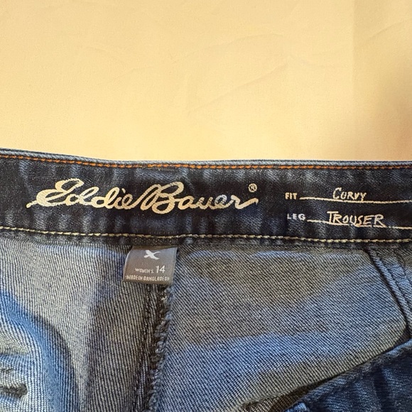 Eddie Bauer curvy trouser bootcut jeans Women’s 14 - Picture 6 of 11